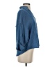 Alexander Jordan Blue 3/4 Sleeve Button-Down Shirt Size S - photo 4