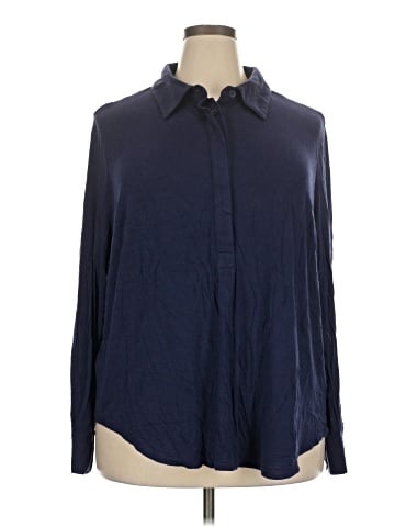 Universal Standard Long Sleeve Button-Down Shirt (view 1)