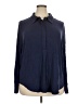 Universal Standard Blue Long Sleeve Button-Down Shirt Size 22 (L) - photo 1