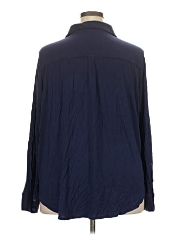 Universal Standard Long Sleeve Button-Down Shirt (view 2)