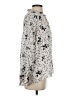 Zara Basic 100% Polyester Stars Ivory Long Sleeve Blouse Size XS - photo 4