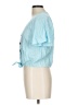 Timing Blue Short Sleeve Blouse Size L - photo 5