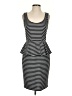 Ann Taylor Stripes Black Cocktail Dress Size 2 - photo 1