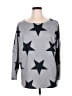 Unbranded 100% Polyester Stars Silver Pullover Sweater Size 0X - photo 1