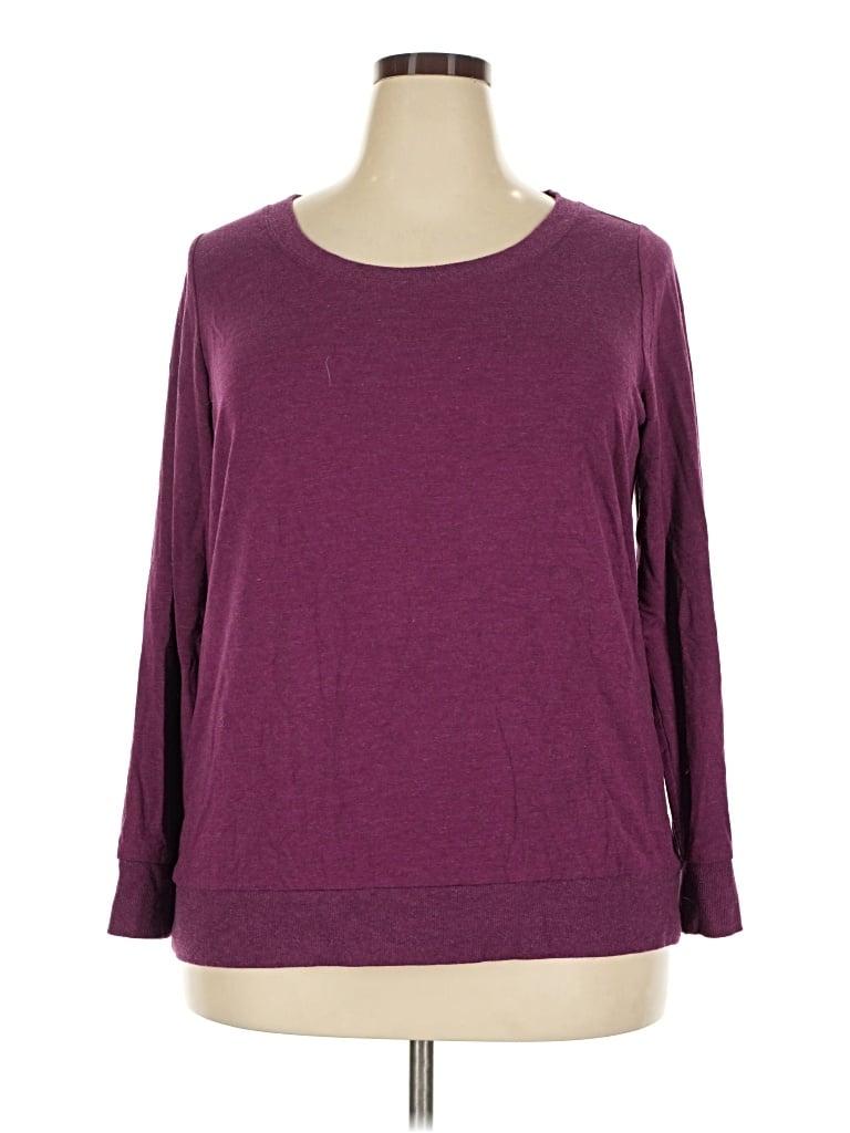 Pre-owned Torrid 3/4 Sleeve T-shirt In Purple