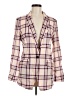 Rag & Bone 100% Cotton Plaid Burgundy Blazer Size 6 - photo 1