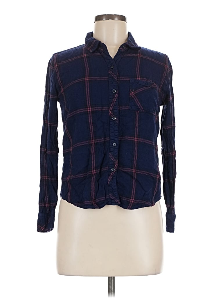 Pre-owned Rails Long Sleeve Button Down Shirt In Blue