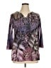 Chico's 100% Polyester Purple 3/4 Sleeve Blouse Size XL (3) - photo 1