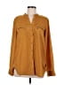 Calvin Klein 100% Polyester Gold Long Sleeve Blouse Size M - photo 1