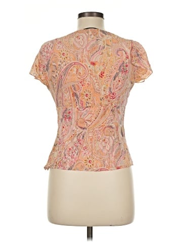 Elie Tahari Short Sleeve Silk Top (view 2)