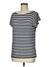 Talbots Stripes Blue Short Sleeve T-Shirt Size M - photo 1