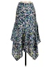 Aqua 100% Polyester Paisley Blue Casual Skirt Size XS - photo 1