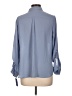 Apt. 9 100% Polyester Blue Long Sleeve Blouse Size L (petite) - photo 2