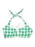 Unbranded Checkered-gingham Green Swimsuit Top Size XL - photo 1