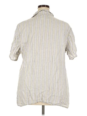 Flax Short Sleeve Button-Down Shirt (view 2)