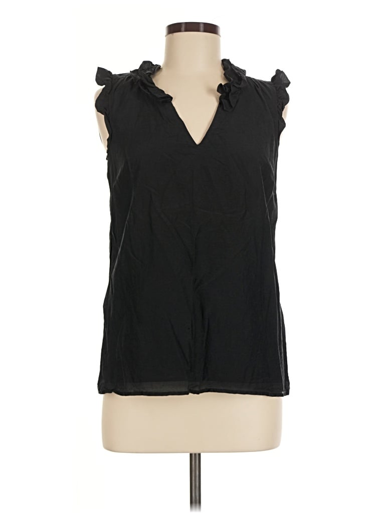 Pre-owned Ann Taylor Loft Sleeveless Blouse In Black