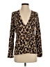 Charter Club Animal Print Brown Cardigan Size S - photo 1