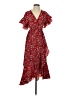 Max Studio Floral Red Casual Dress Size XS - photo 1