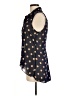 Sans Souci 100% Polyester Polka Dots Blue Sleeveless Blouse Size M - photo 5