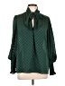 Max Studio 100% Polyester Green Long Sleeve Blouse Size L - photo 1