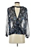 Astr Blue Long Sleeve Blouse Size S - photo 2