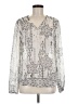 Maurices 100% Polyester Silver Long Sleeve Blouse Size M - photo 1