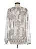 Maurices 100% Polyester Silver Long Sleeve Blouse Size M - photo 2