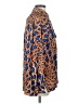 Lovestitch Animal Print Blue Long Sleeve Blouse Size S - photo 4