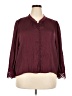 Design History 100% Polyester Burgundy 3/4 Sleeve Blouse Size XXL - photo 1