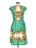 Rabbit Rabbit Rabbit Designs 100% Polyester Tropical Green Casual Dress Size 10 - photo 2