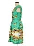 Rabbit Rabbit Rabbit Designs 100% Polyester Tropical Green Casual Dress Size 10 - photo 5