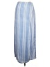 Monteau 100% Polyester Stripes Blue Casual Skirt Size L - photo 1