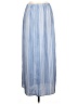 Monteau 100% Polyester Stripes Blue Casual Skirt Size L - photo 2