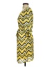 Tacera 100% Polyester Chevron-herringbone Yellow Casual Dress Size S - photo 5