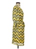 Tacera 100% Polyester Chevron-herringbone Yellow Casual Dress Size S - photo 4