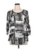 JM Collection Silver 3/4 Sleeve Blouse Size 1X - photo 1