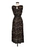 Halogen 100% Viscose Animal Print Brown Casual Dress Size M - photo 2