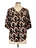Joseph Ribkoff Brown Short Sleeve Blouse Size 10 - photo 1