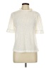 J.Crew 100% Polyester Ivory Short Sleeve Top Size L - photo 1