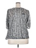 Dana Buchman 100% Polyester Silver 3/4 Sleeve Top Size 2X - photo 2