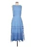 Neiman Marcus 100% Polyester Blue Casual Dress Size 10 - photo 1