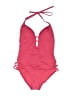 Laundry by Design Solid Pink One Piece Swimsuit Size 18 - photo 1