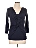 Three Dots Blue 3/4 Sleeve Top Size L - photo 1