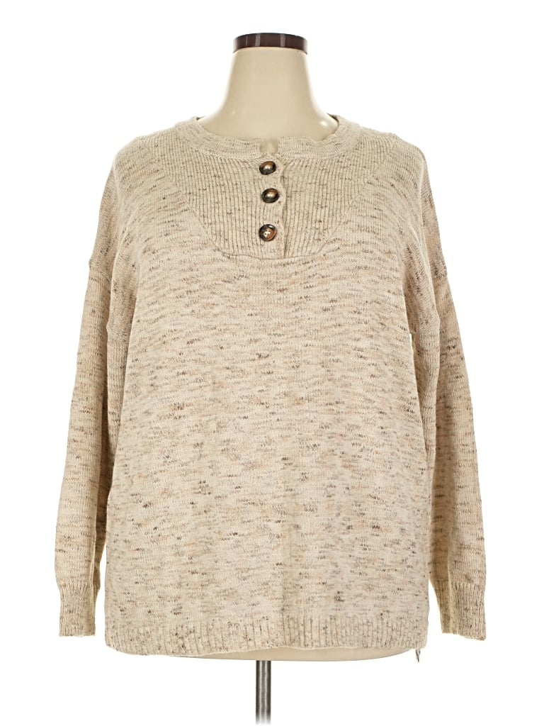 Bloomchic Pullover Sweater In Tan