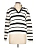Adrianna Papell Stripes White Pullover Sweater Size L - photo 1