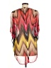 Komarov 100% Polyester Red Short Sleeve Blouse Size Med (2) - photo 2