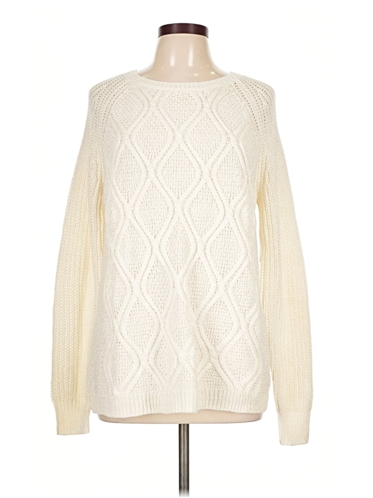 Pre-owned Faded Glory Pullover Sweater In Ivory