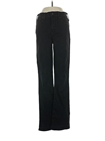 Madewell Tall Kick Out Crop Jeans in Black Rinse Wash (view 1)