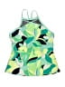 ZeroXposur Print Green Swimsuit Top Size M - photo 1