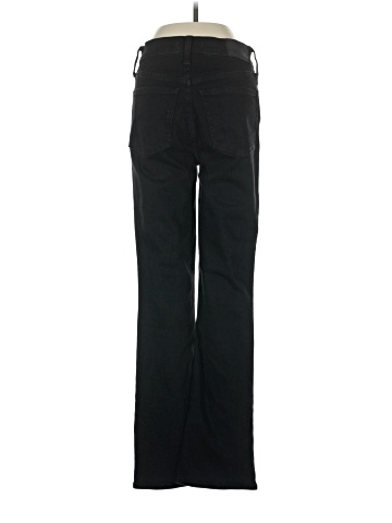 Madewell Tall Kick Out Crop Jeans in Black Rinse Wash (view 2)